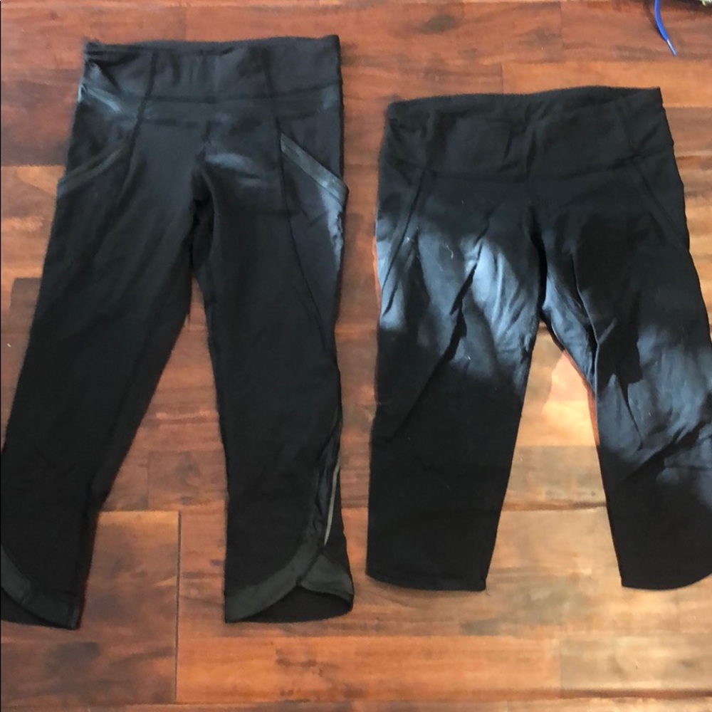 Bundle: two lulu lemon capris
